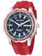 Nautica Men's Watch 44mm Battery with Red Rubber Strap