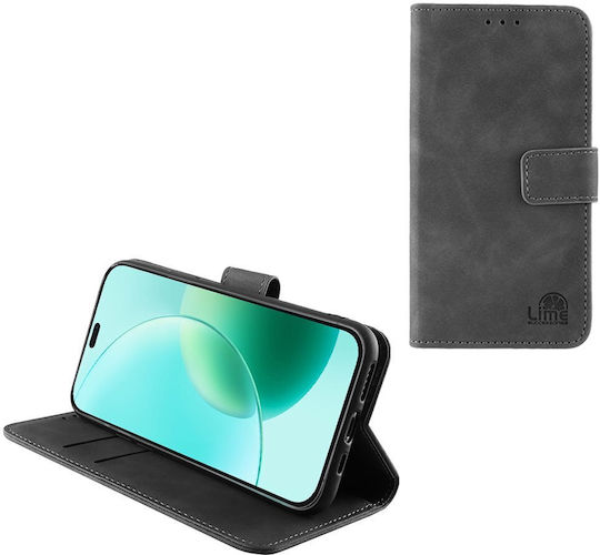 Lime Book Δερματίνης / Σιλικόνης Γκρι (HONOR 400 LITE 5G)