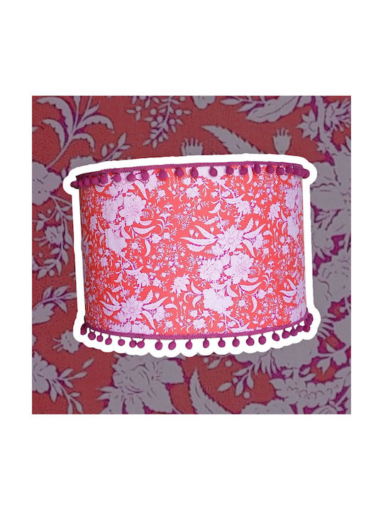 Oxygen Negative Flowes Red Ceiling Light with E27 Socket 35x20cm