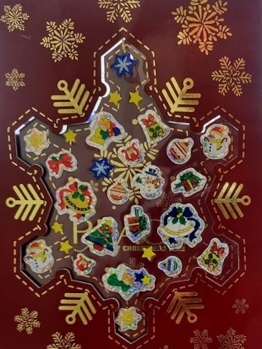 Crystal Stickers Burgundy Large Christmas Stickers Various Designs 1 Piece