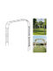 Garden Arch from Metal in Black Color 98.5x250x94.5cm