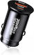 Fast Charge Car Charger PD20W QC 4.0 Type-C USB 2in1 Skyddar Minifusex Set Sticker Black