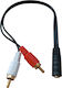 ATC 3,5mm Klinkenkabel 3,5mm Stecker - 3,5mm Stecker Schwarz 0,2m