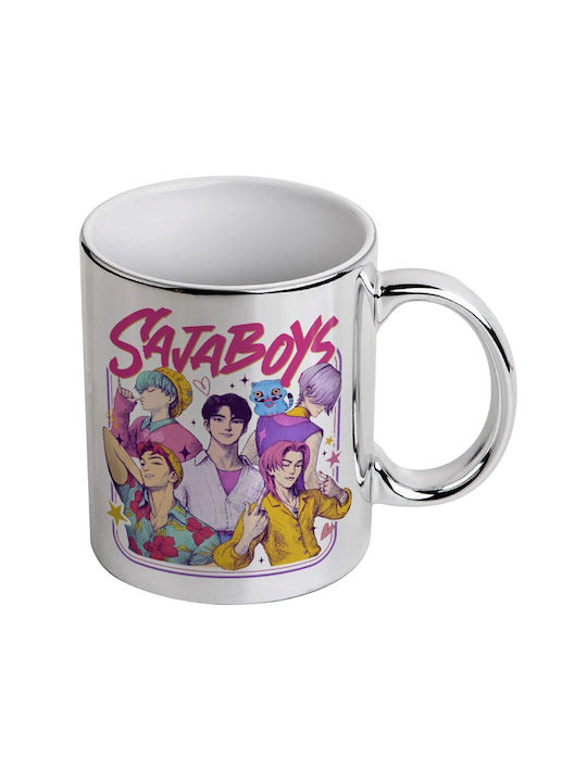Koupakoupa Huntrix Saja Boys Mug Ceramic Silver...