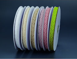 Bandă Dantelă Bumbac 15mmx25y 40813-93 Verde Mă...
