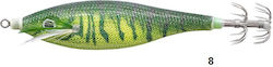 Squid Jig Cinnetic Squid Jig Tiger 7cm #8 Acid Green
