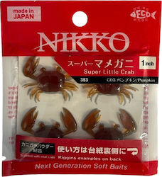 Silikonartige Nikko Super Little Crab 2,5cm 4Stück Aromatisierte Kürbis-Krabben