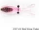 Nikko Dappy Firefly Tintenfisch-Jig 7,6cm Uv Rote Leuchtende Schuppen