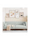 Dreisitzer Samt Sofa Hellgrau 194x74.5x70.5cm