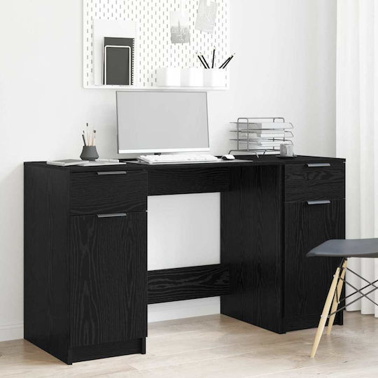 Desk Wooden Black Oak 133x50x75cm