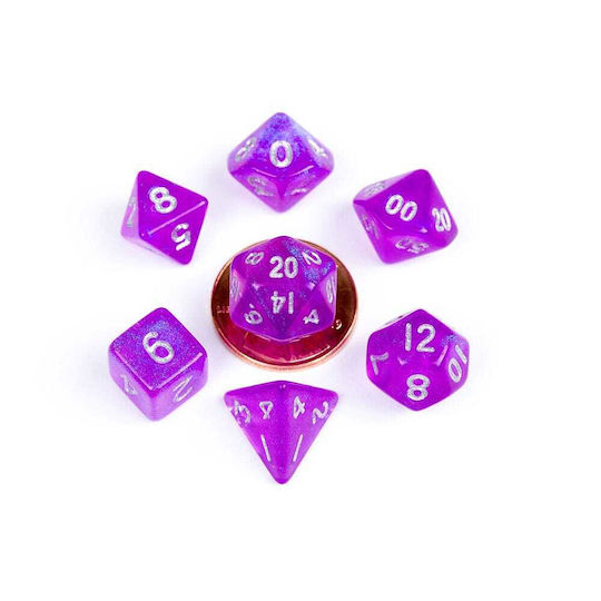Fanroll 7 Mini Dice Set Stardust Purple