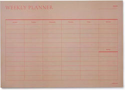 Kirby Weekly Planner Pale Tuscany Apple Red Εβδομαδιαίο Οικογενειακό Ημερολόγιο Οργάνωσης