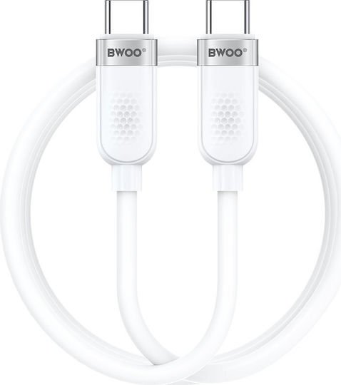 BWOO USB 2.0 Kabel USB-C männlich - USB-C / USB-A 100W Weiß 1m