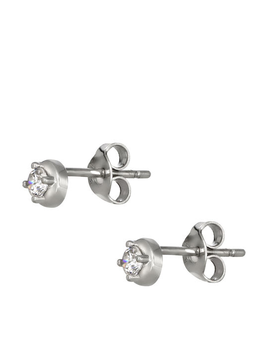 Cercei din White Gold cu Pietre