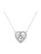 Kiriakos Gofas Necklace with design Heart from Silver