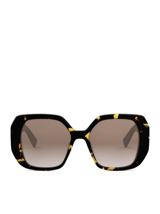 Bvlgari Damen Sonnenbrille mit Braun Schildkröte Kunststoff Gestell und Braun Verlaufsfarbe Linse