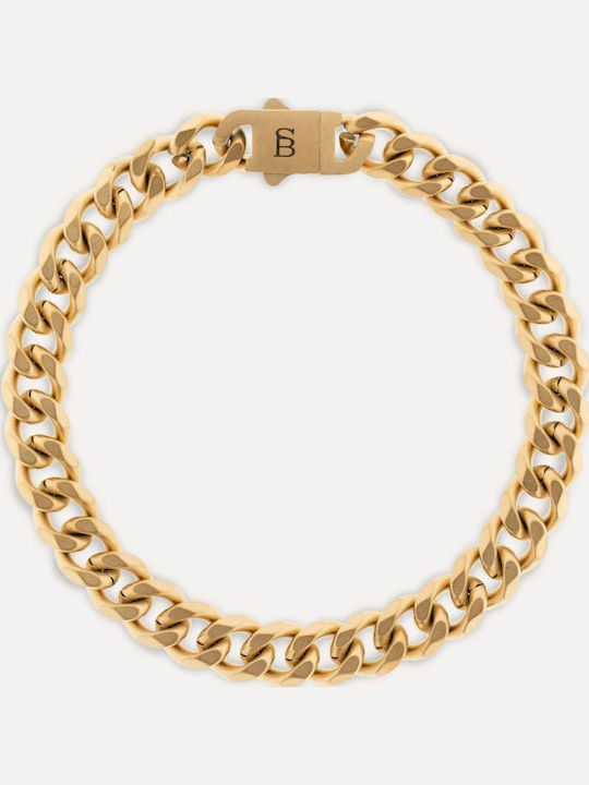 Steel & Barnett Ανδρικό Βραχιόλι από Ανοξείδωτο Ατσάλι Επιχρυσωμένο