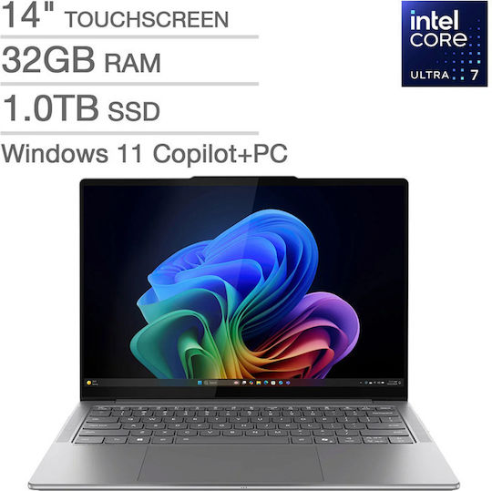 Lenovo Slim 7 14ILL10 14" OLED FHD+ (Ultra 7-258V/32GB/1TB SSD/W11 Home) Luna Grey (US Клавиатура)