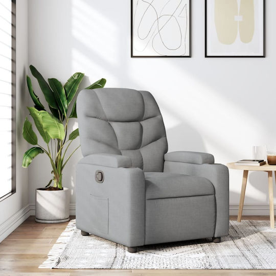 Fotoliu Relax cu Puf Gri deschis 74x89x100cm