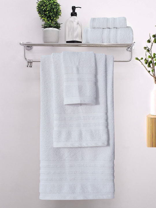 Homeone 3-tlg. Set Badetücher White Gewicht 500gr/m²