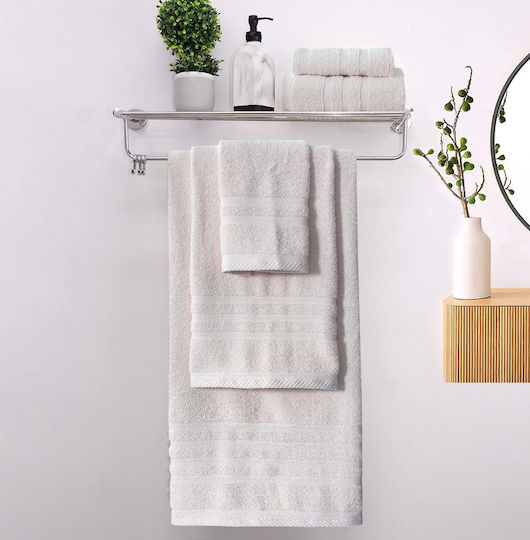 Homeone Bath Towel Set 3pcs Cream Weight 500gr/m²