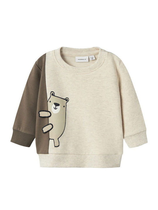 Kids Sweatshirt Ecru Khaki Ecru
