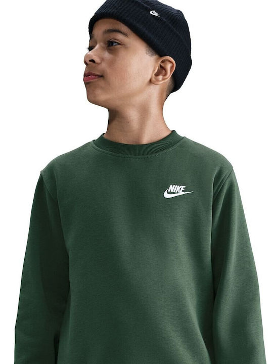 Nike Fleece Kids Sweatshirt White Sportswear Club