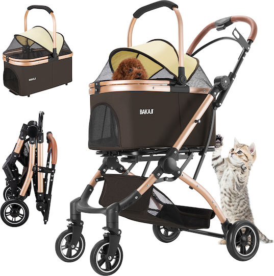 Bakaji Kinderwagen fr Hunde / Katzen bis 50kg Braun 02842636 | Skroutz  Germany