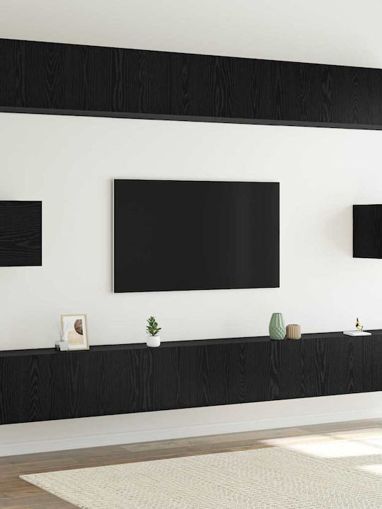 Furniture Living Room TV Unit Black Oak L100xW30xH30cm