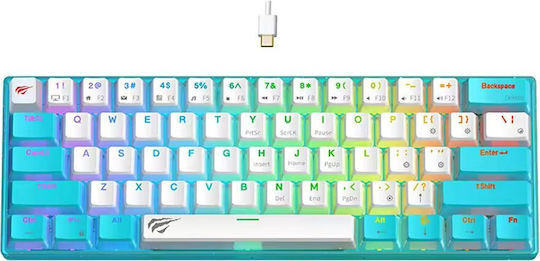 KB903L Gaming Μηχανικό Πληκτρολόγιο 60% με RGB φωτισμό (Αγγλικό US) Blue / White