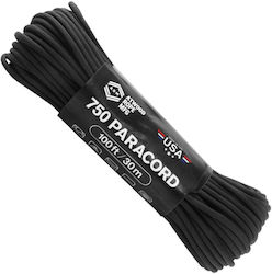 Atwood Ropes Mfg Αρτάνη 750 Paracord 100 Ft Μαύρο