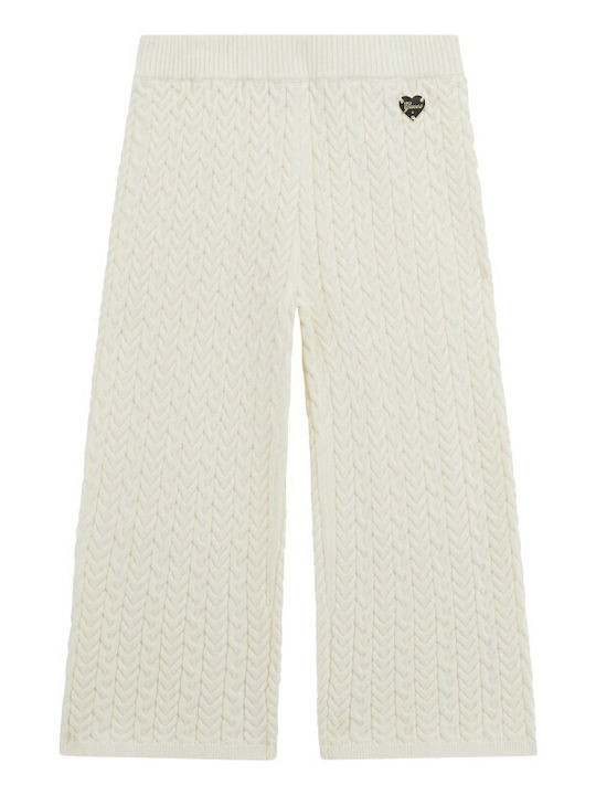 Guess Παιδικό Παντελόνι Υφασμάτινο Cream White
