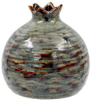 Ceramic Decorative Fylliana Pomegranate Green-Brown Color 10x10x10cm