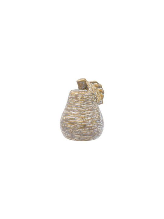 Decorativ Ceramic Fylliana Pear Bej-Alb Culoare 12x11x15 cm Decorativ Ceramic Fylliana Pear Bej-Alb Culoare 12x11x15 cm