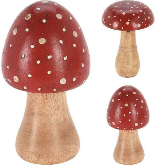 Wooden Mango Mushroom 9x15cm Red 2 Designs