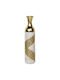 Keskor Vază Decorativă Metalic Alb 15x15x67cm 1buc