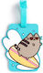 Pusheen Cat Summer Surfer PVC Luggage Label