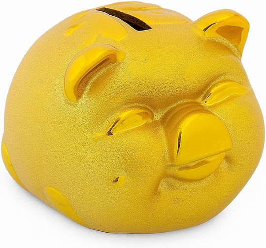 Căsuță Decorativă de Economii Porcușor Ceramic Auriu 10.5x8.5x8.5cm Galifas 763145 Galifas