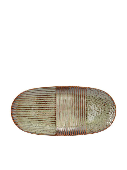 Fylliana Ceramic Decorative Platter Fl23759 Green 39x18x4cm