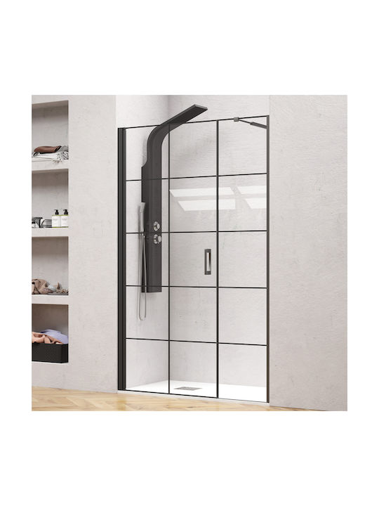 Karag Shower Screen for Shower with Sliding Door 124x200cm Nero 5206836059143