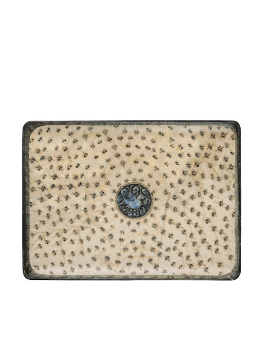 Kutahya Porselen Serving Platter Rectangular made of Porcelain Beige 30x22cm
