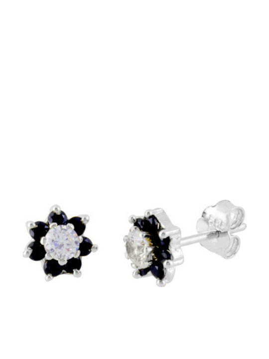 Cercei din White Gold cu Pietre