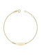 Kiriakos Gofas Kids Bracelet ID from Gold 14K with Stones