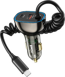 BWOO Auto-Ladegerät mit Anschlüssen 1xUSB-A 1xType-C und Kabel Typ-C,TC-TC BWOO Auto-Ladegerät mit Anschlüssen 1xUSB-A 1xType-C und Kabel Typ-C,TC-TC