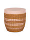 Round Side Table Fiber Pink Natural 44.5x44.5x45 cm