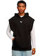 Graphic French Terry Sweatshirt with Hood Black