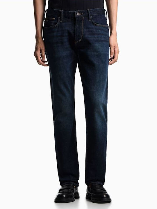 Men's Jeans Pants with Slim Fit Blue Denim