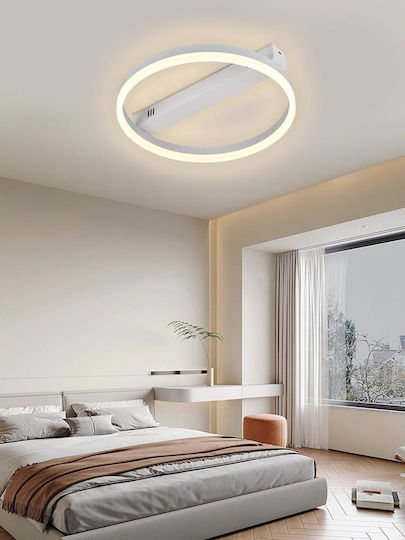 Lightex Caterina Ceiling Mount Light 40cm White with Integrated LED and Remote Control