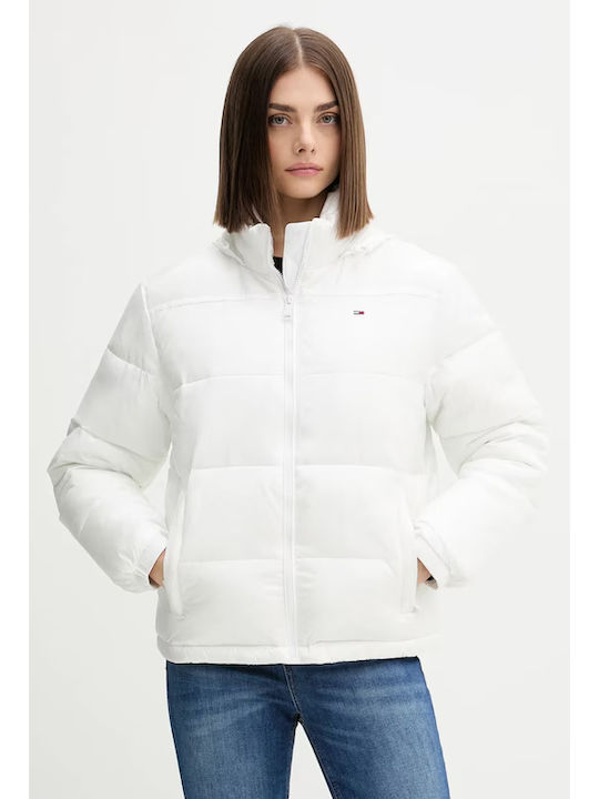 Damen Puffer Jacke für Winter White