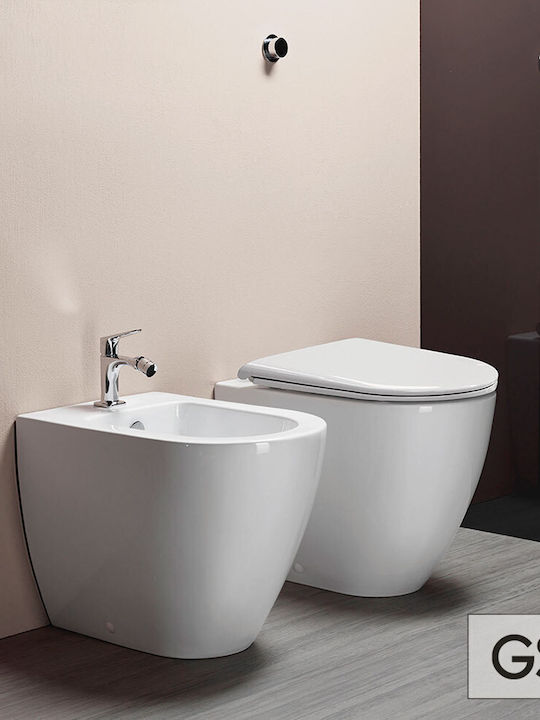 GSI Wandhängende Toilette mit Schlank Deckel Weiße